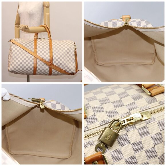 LOUIS VUITTON Damier Azur Keepall Bandouliere 55 Boston Bag - Picture 14 of 14